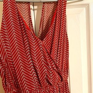 Medium sun dress- red and white. Super cute.
